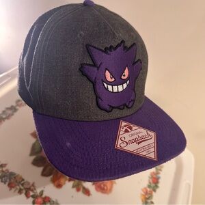 Pokémon Bioworld Purple and Gray Snapback Hat GUC 2015